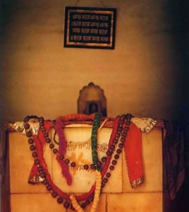 Srila Rupa Gosvami's Samadhi at Radha Damodara Temple, Vrindavan, India, 1974.