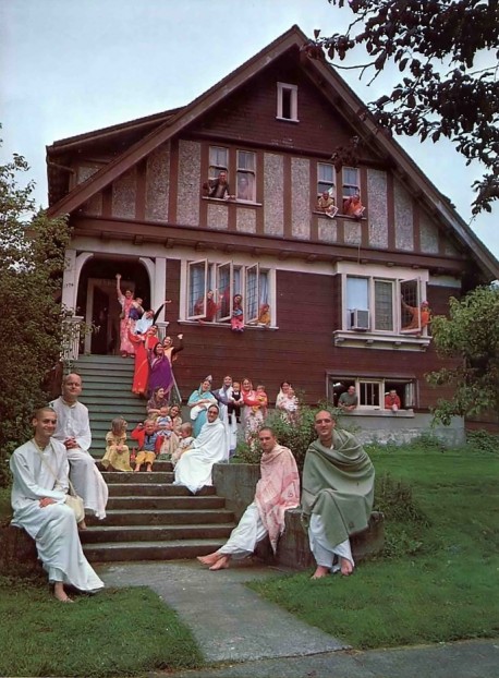 ISKCON Temple and Devotees Vancouver, BC, Canada. 1975.