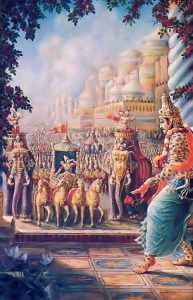 Earlier, when King Bali and his vast army had stormed the heavenly kingdom, lndra and the other demigods were overwhelmed.