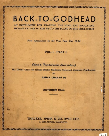 Back to Godhead - Volume 01, Number 02 - 1944