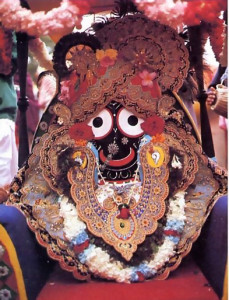 Krsna smiles appreciatively (in His Deity form as Jagannatha. the Lord of the Universe) and pulls everyone farther and farther toward inner realization.