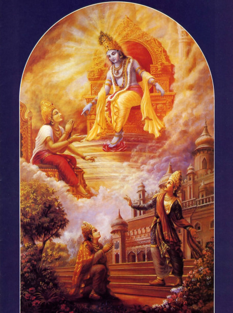 The original source of transcendental knowledge is Lord Krsna Himself, who imparted it to the sun-god Vivasvan some 120 million years ago. Vivasvan then passed it on to his son Manu, who gave it to his son lksvaku.
