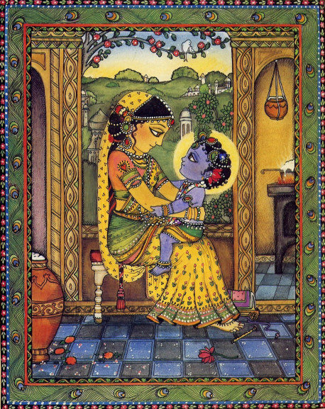 "Ksna played just like an ordinary child. He  was really the Supreme Personality of Godhead, but to His mother Yasodii and the other residents of Vrndavana, that was not very important. For them, He was simply their beloved Krsna." (From The Butter Thief)