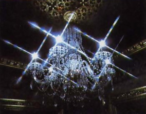 The Taj Mahal of the West gleams with the light of 42 handmade chandeliers.