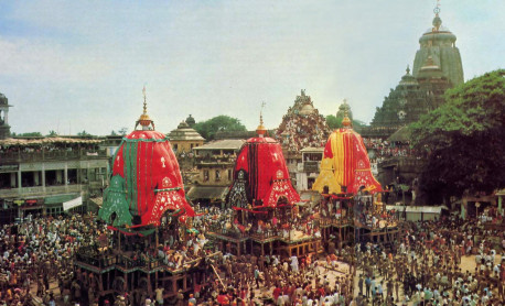 More than a million pilgrims jam the Grand Route for the annual Ratha-yatra (Festival of the Chariots) in Puri, India