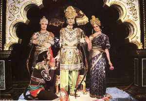 Having killed Ravana and regained Sita, Rama returns to Ayodhya for His triumphal coronation
