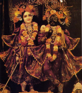 Krsna and Balarama in Their Deity forms (below) attract thousands of visitors to the temple each year.