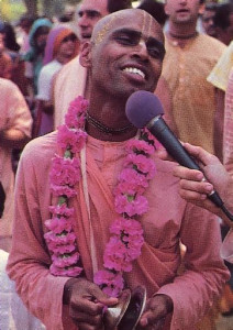 Leading the chanting on Capitol Mall is His Holiness Lokanatha Swami
