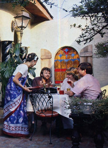 In the Karden of Kalachandji's, diners enjoy friendly outdoor service.