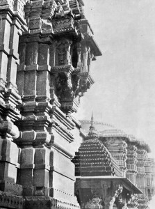 The Govindaji temple. This temple once stood many stories high, but the upper stories were demolished during Mostem rule.