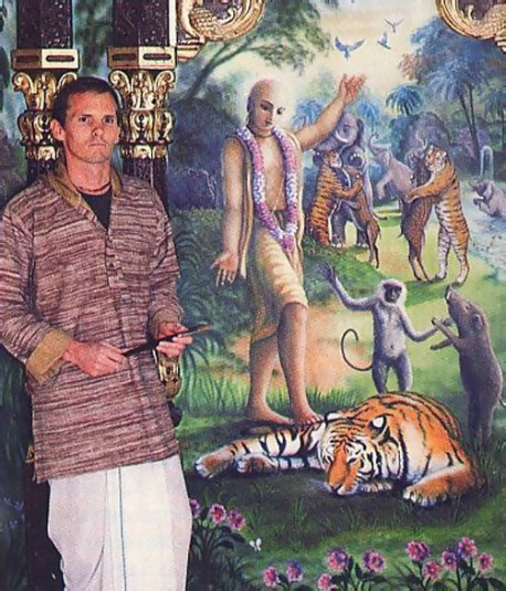 Visnu dasa and his airbrushed temple-room murals were recently featured in the largest newspaper in Vancouver.