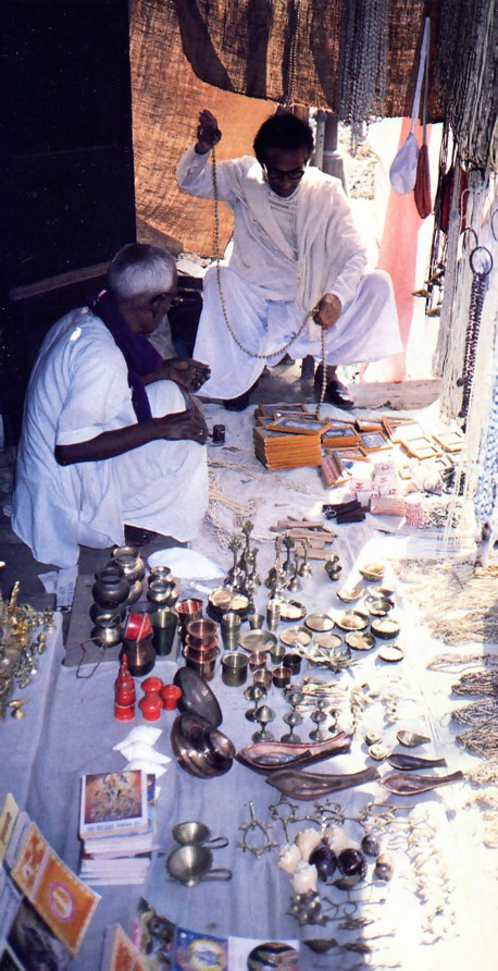 Spiritualized shop ping in the city of Navadvipa, where the goods are for worshiping and remembering Lord Caitanya.