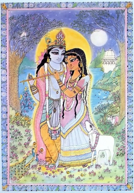 Radha and Krishna in Vrindavan