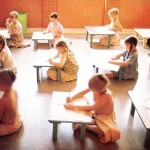 Gurukul students in class. ISKCON Dallas Texas 1975