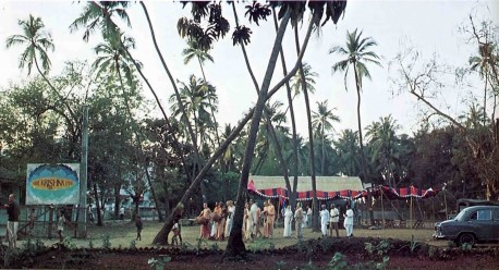 A view of Hare Krishna land, site of ISKCON's Bombay center. 1975.