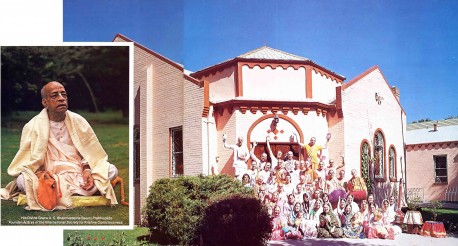Devotees outside the ISKCON Denver Hare Krishna Temple 1975.