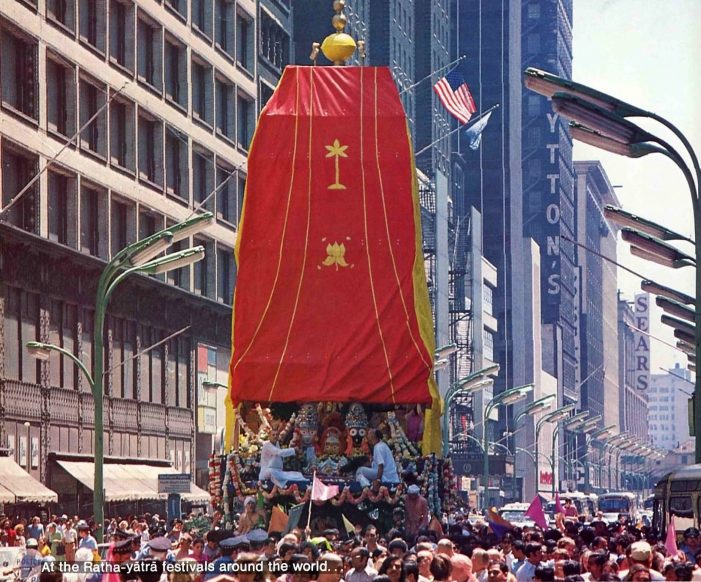 The Ratha-yatra festival in Downtown Chicago