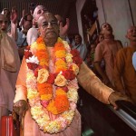 Srila Prabhupada arrives at the Airport -- Los Angeles 1975.