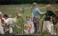 ISKCON Gurukul students play. Dallas, Texas. 1975. Gurukul: Spiritual Education
