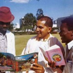 ISKCON Book Distributor at University of Nairobi, Kenya, Africa. 1975.