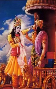 Arjuna accepts Krishna as his Guru