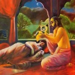 Vasudeva swaps baby Krishna with the girl born in Vrindavan on the same night,