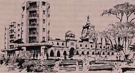 ISKCON's Hare Krishna Land, Juhu, Bombay, Under Constructon. 1976.