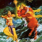 Lord Varaha attacks Hiranyaksa