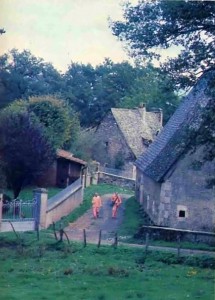 In places like Firminy, we may walk for half an hour between houses. Still, "Utility is the principle": these people want to hear about Krishna. - 1977 France