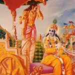 Arjuna is bewildered as Krishna Speaks Bhagavad Gita on the Battlefield of Kuruksettra