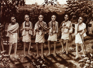 Among Sri Caitanya's followers, the scholars known as the six Gosvamis of Vrndavana contributed a rich body of literature to the emerging tradition