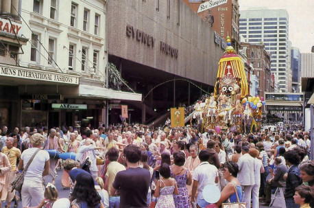 Downtown Sydney welcomes Krsna's chariot for a festival thousands of years old.