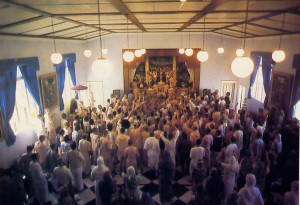 Devotees celebrate the opening of the new Hare Krsna temple in Laguna Beach, California.
