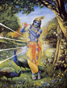 Yet according to Bhagavad-gita all phenomena issue forth from the energy of Krsna (above right), the Supreme Personality of Godhead , whose energy is nondifferent from Himself.