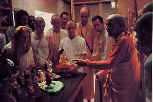 Srila Prabhupada engaged his disciples in numerous practical projects, such as constructing the FATE diorama museum in Los Angeles. Here he explains how one of the figures should be molded.