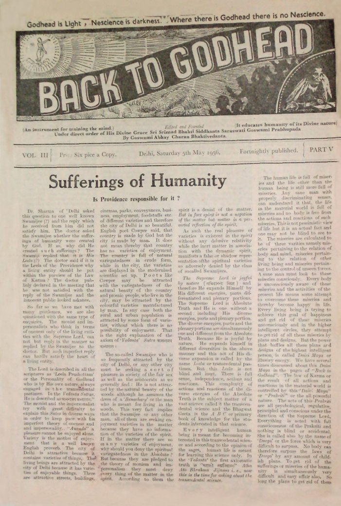Back to Godhead Vol 03 Part 5, 1956 PDF Download
