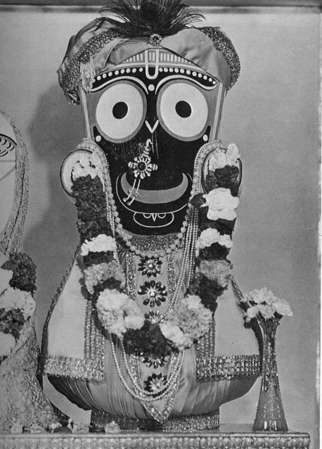 Lord Jaganatha, the Deity Incarnation of the Supreme Personality of Godhead Sri Krsna Jagannathah svami nayana-patha-gami bhavatu me. (O Lord of the universe, please be visible to me) Indeed, You alone know Yourself by Your own potencies, O origin of all, Lord of all beings, God of gods, O Supreme Person, Lord of the universe! 