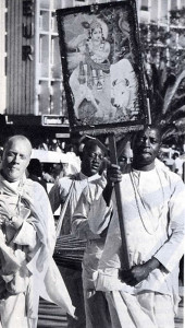 Chanting of Hare Krsna mantra in downtown Nairobi