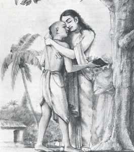 THE REAL SCHOLAR OF BHAGAVAD-GITA in the ecstasy of devotion, Lord Caitanya embraced the pure-hearted brahmana who had appreciated Krsna's mercy.