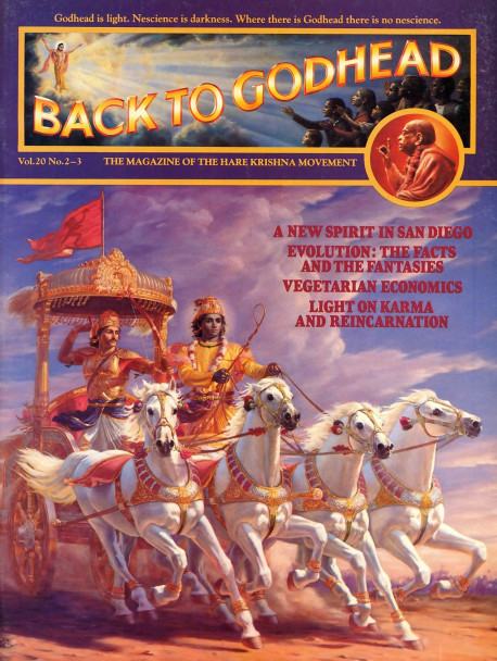 Five thousand years ago, on the sacred Kuruksetra plain in northern India, Arjuna leads his army into battle against the Kurus. Lord Krsna has taken up the reins of His devotee's chariot, and together the invincible pair are determined to restore just rule to the world. There is little doubt that they will, for as the Bhagavad-gita says. '" Wherever there are Krsna, the master of all mystic power, and Arjuna, the supreme archer, there will certainly be victory, opulence, extraordinary power, and morality."