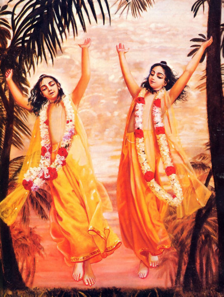 "Lord Caitanya and Lord Nityananda are like the sun and the moon. They have arisen simultaneously on the horizon of Gauda to dissipate the darkness of ignorance and thus wonderfully bestow benediction upon all."