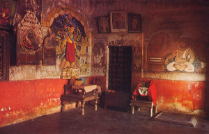 In this room of Sarvabhauma Bhattacarya's house in Puri, West Bengal, Sarvabhauma received and became acquainted with Sri Caitanya Mahaprabhu, who later converted him and all the inhabitants of Puri into devotees of Lord Krsna, the Supreme Personality of Godhead.