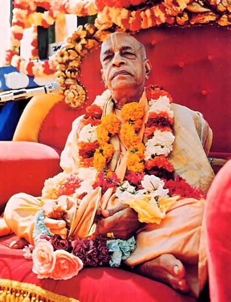 His Divine Grace A. C. Bhaktivedanta Swami Prabhupada, Founder-Acarya of the International Society for Krishna Consciousness, came to America in 1965, at age sixty-nine, to fulfill his spiritual master's request that he teach the science of Krsna consciousness throughout the English-speaking world. In a dozen years he published some seventy volumes of translation and commentary on India's Vedic literature, and these are now standard in universities worldwide. Meanwhile, traveling almost nonstop, Srila Prabhupada molded his international society into a worldwide confederation of asramas, schools, temples, and farm communities. He passed away in 1977 in India's Vrndavana, the place most sacred to Lord Krsna. His disciples are carrying forward the movement he started. Advanced disciples throughout the world have been authorized to serve in the position of spiritual master, initiating disciples of their own. And these disciples in turn, become linked with Srila Prabhupada through the transcendental system of disciples succession.