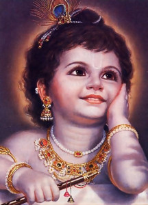 To please His devotees, Krsna, the Supreme Personality of Godhead, appears in this world as the most beautiful and enchanting child.
