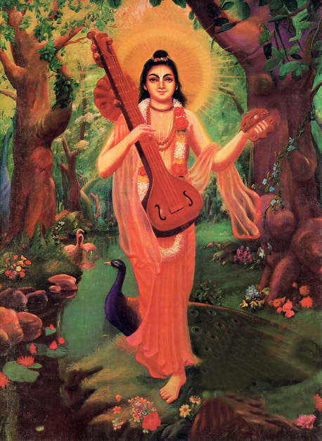 Narada Muni, son and disciple of Lord Brahma, who first brought the Hare Krsna mantra to this planet earth.